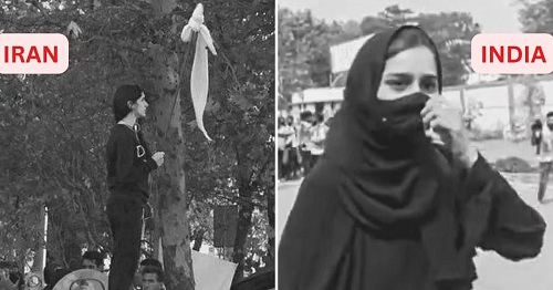 ہندوستان میں حجاب اور ایران میں بے حجابی کی جد و جہد 'حق انتخاب' کے آئینے میں